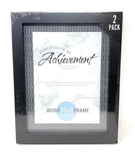 2pk 8.5"x11" DOC FRAME GALLERY BLACK C/P 3