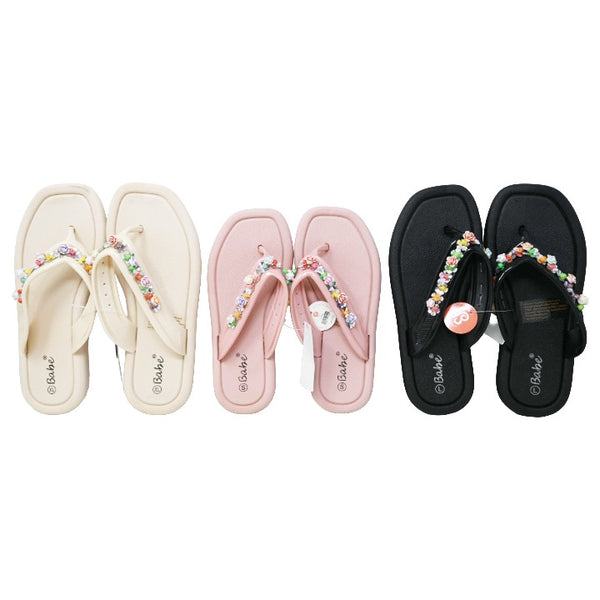 *OUTSIDE OF CA* WOMEN FLOWER SANDAL 3-ASST COLOR/4-ASST SIZE C/P 36