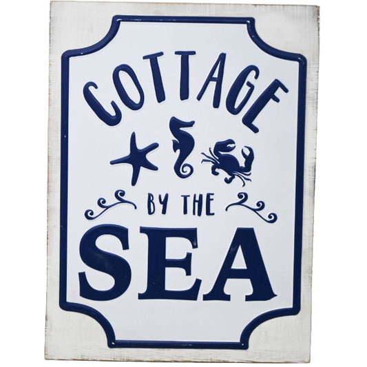 12"x17" Embss COTTAGE Metal Sign On MDF Wall Plaque C/P 6