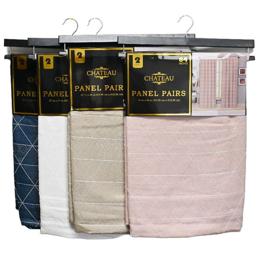 DIAMOND ASST JACQUARD WINDOW PANEL C/P 12