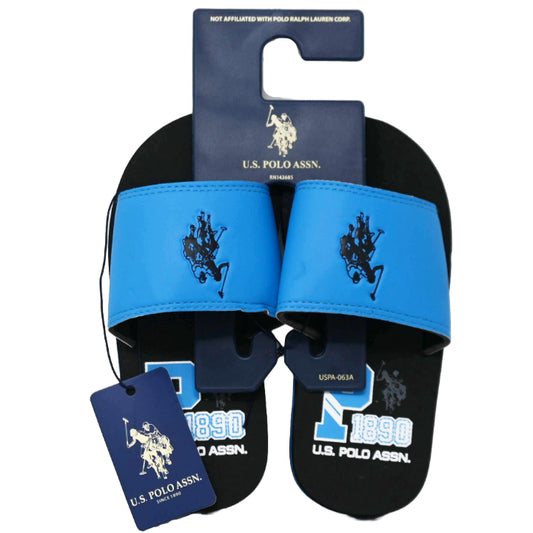 BLK/BLUE BOYS SANDALS SIZE 10-4 U.S. POLO ASSN. C/P 24