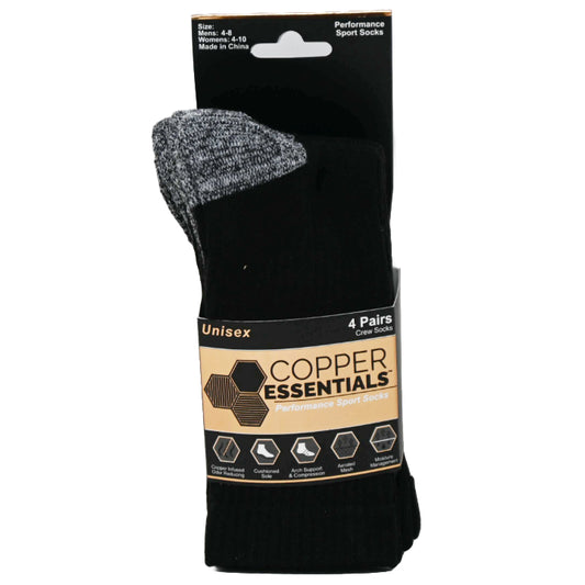 4pk CE CB SOLE HC CREW SOCKS SIZE 9-11 C/P 12