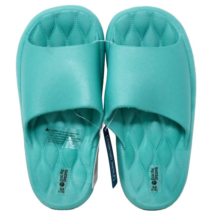 WOMEN TURQUOISE SLIDE SANDAL 3-ASST SIZE C/P 12