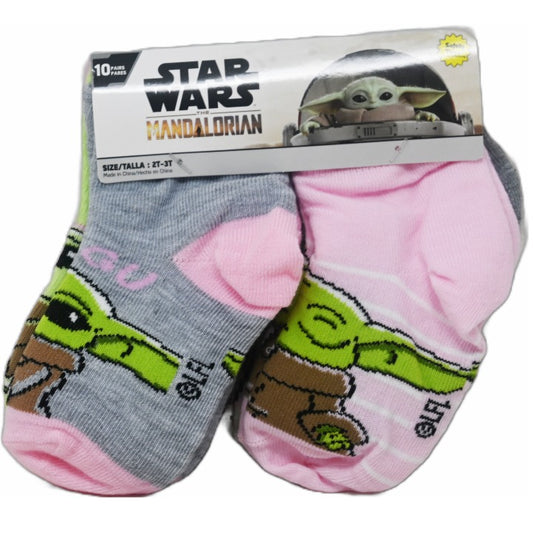 10pk 2T-3T THE MANDALORIAN THE CHILD QRT SOCKS C/P 12
