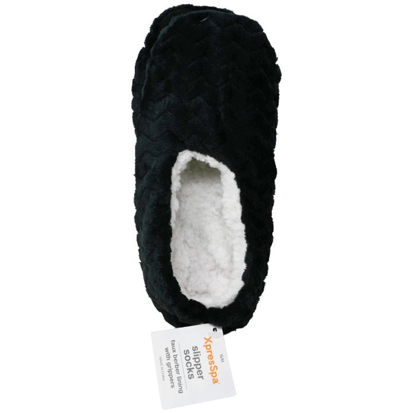 S/M Blk Slippers Chevron XpresSpa C/P 60