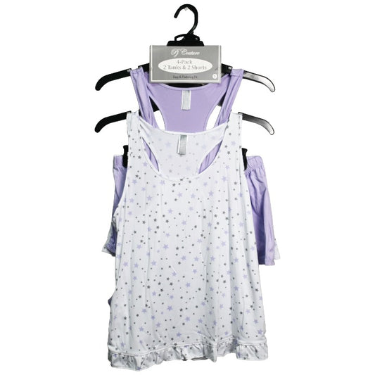 4pc Tank Short Set C/P 12 PJ Couture