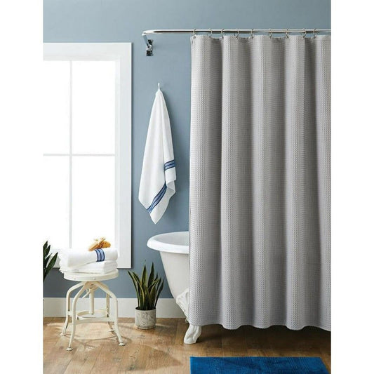 72"x72" BHG SOFT WAFFLE SHOWER CURTAIN C/P 2