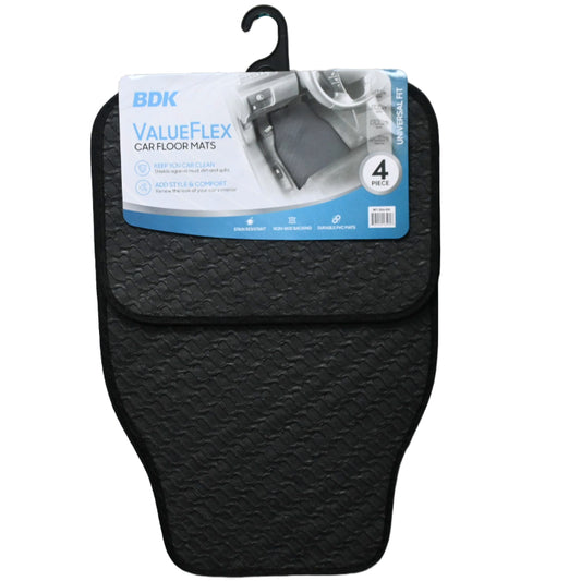 4pc BLACK CAR FLOOR MATS C/P 10