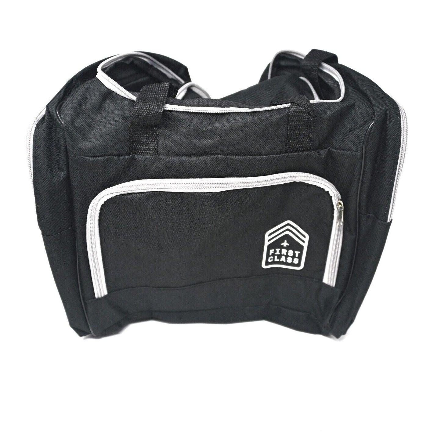 3pc BLACK DUFFLE BAG W/TOILETRY SET C/P 10
