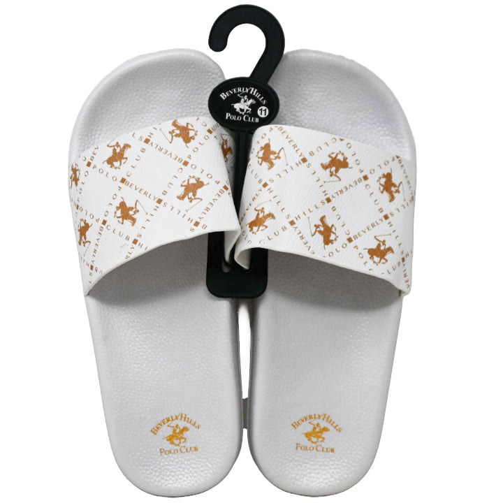 BHPC WHITE PRINTED SANDALS ASST SIZE C/P 18