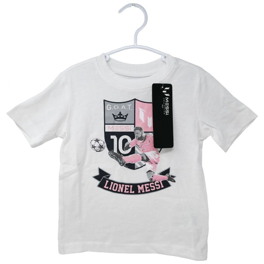 MESSI WHT ACTION CREST GRAPHIC T-SHIRT 3-ASST SIZE 2T,3T,4T C/P 24