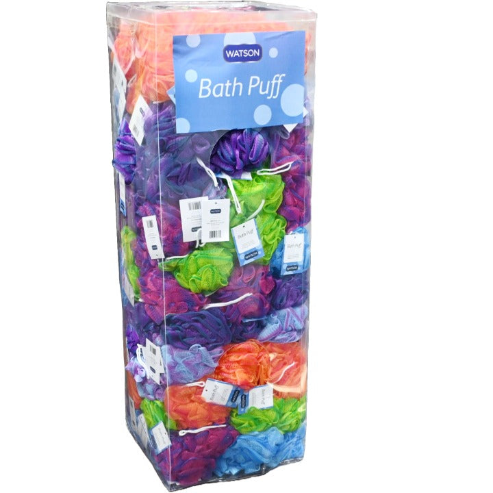120pc Asst Watson Bath Puff PVC Display C/P 120