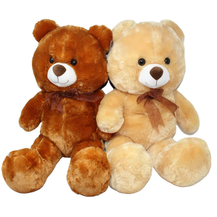16" BEAR WITH RIBBON 2-ASST COLORS C/P 12