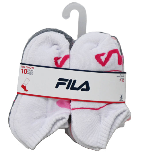 10pk FILA LOGO LOCKUP HC NS SOCKS SIZE 4-6 C/P 60