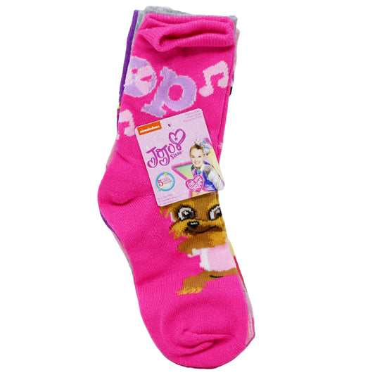 5pk JOJO SIWA BOP CREW SOCKS SIZE 6-8 C/P 60