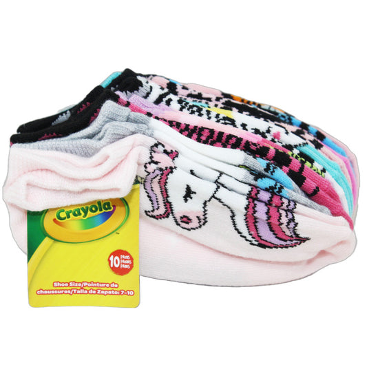 10pk CRAYOLA CRAYONS NS SOCKS SIZE 4-6 C/P 60