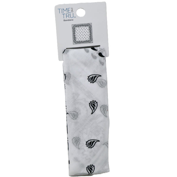 WHITE PRINTED BANDANA C/P 72