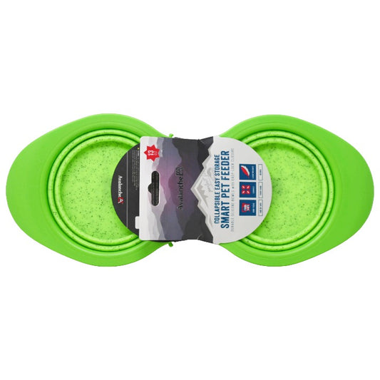 PET FEEDER SILICONE COLLAPSIBLE GREEN C/P 48