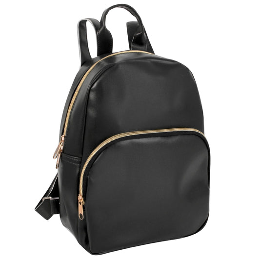 BLACK VINYL MINI BACKPACK C/P 24