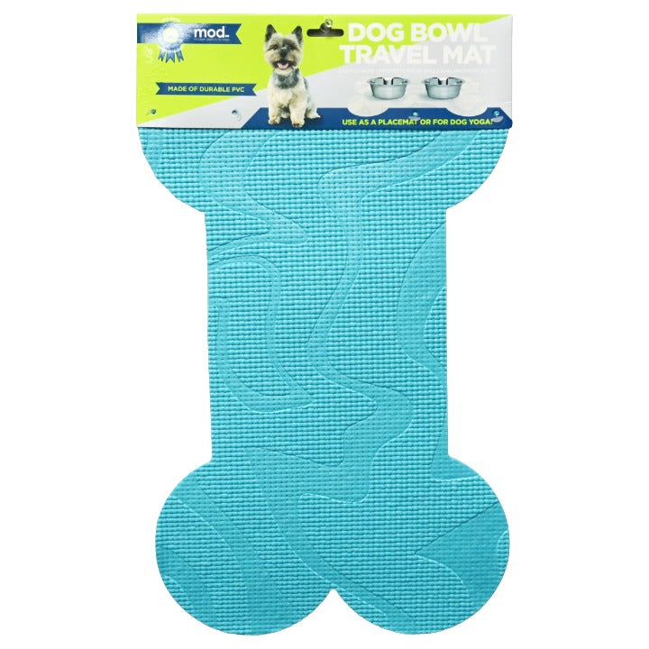 DOG FEEDING MAT 24X16" PRINT BLUE C/P 48