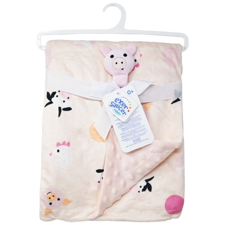 2pc Ecr Blanket PLovey Set C/P 36 Exersaucer