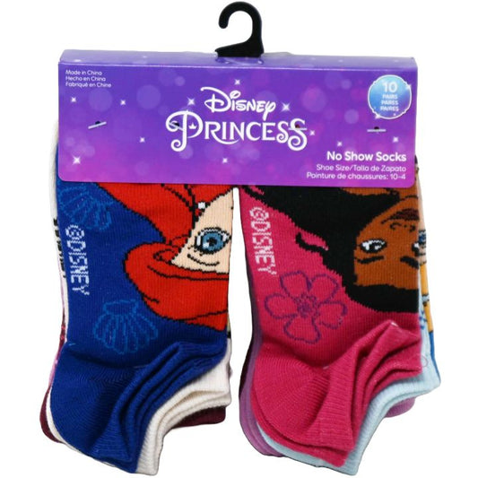 10pk DISNEY PRINCESS ICONIC NS SOCKS SIZE 6-8 C/P 60