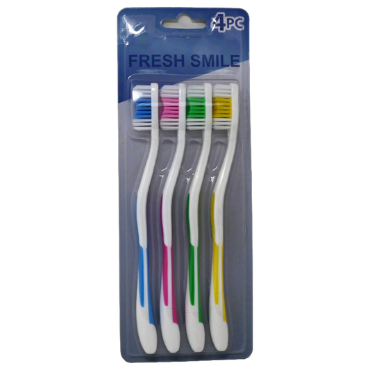 4pk ASSORTED COLOR TOOTHBRUSH C/P 24