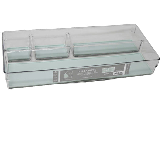 15.5x7x2.5" 4 Section Plastic Storage Organizer with Non-Slip Bottom C/P 12
