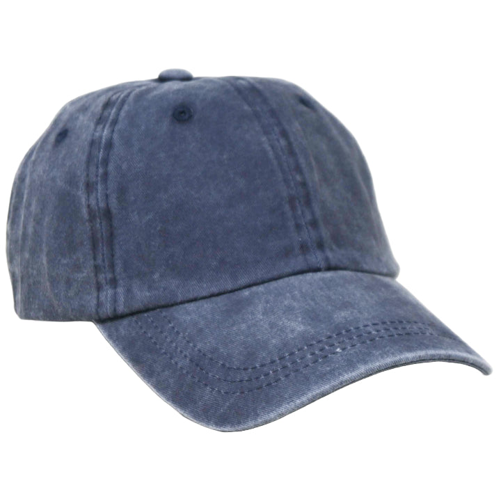 MEN NAVY WASH DAD CAP C/P 40