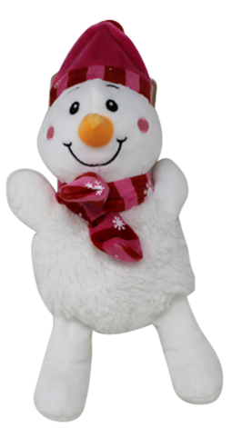 8" Snowman Plush Baby Rattle C/P 24