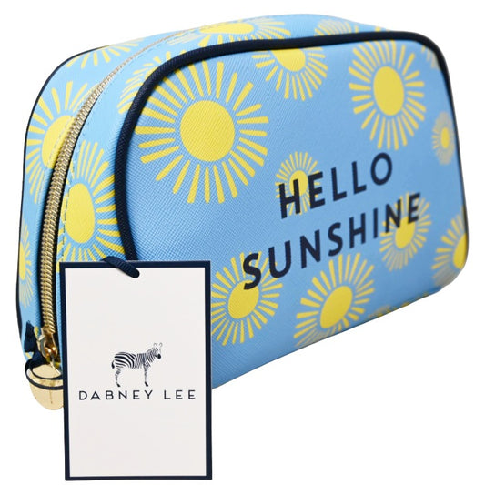 *OUTSIDE CA* BLUE DOME COSMETIC BAG W/HELLO SUNSHINE PRINT DABNEY LEE C/P 40