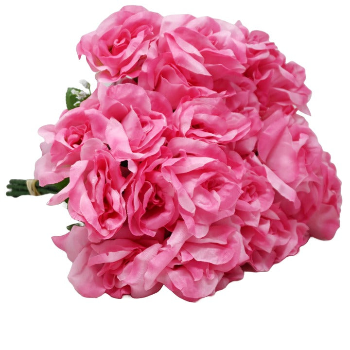 Lt Pnk Rose Bush 6 Flowers C/P 288