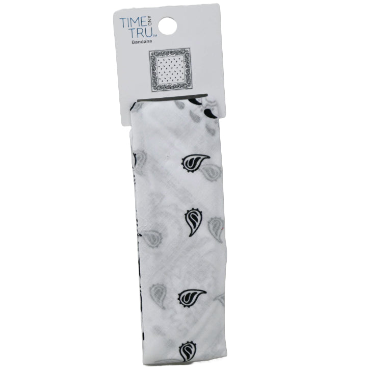 WHITE PRINTED BANDANA C/P 72