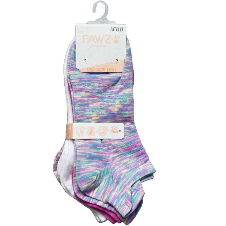 6pk LADIES ASST LOW CUT SPACEDYE SOCKS SIZE 9-11 C/P 60