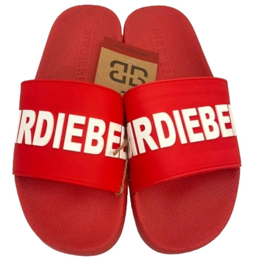 *OUTSIDE OF CA* MEN RED SLIDE SANDALS SIZE 6-11 C/P 12