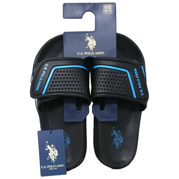 BLACK BOYS SANDALS SIZE 10-4 U.S. POLO ASSN. C/P 24 US POLO ASSN