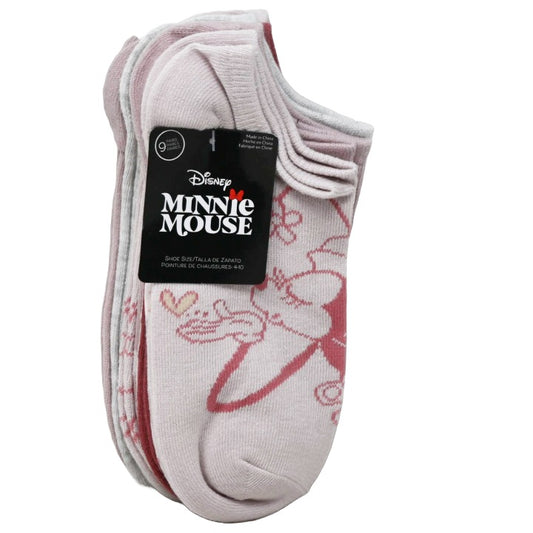 9pk OH MINNIE MOUSE NS SOCKS SIZE 9-11 C/P 60