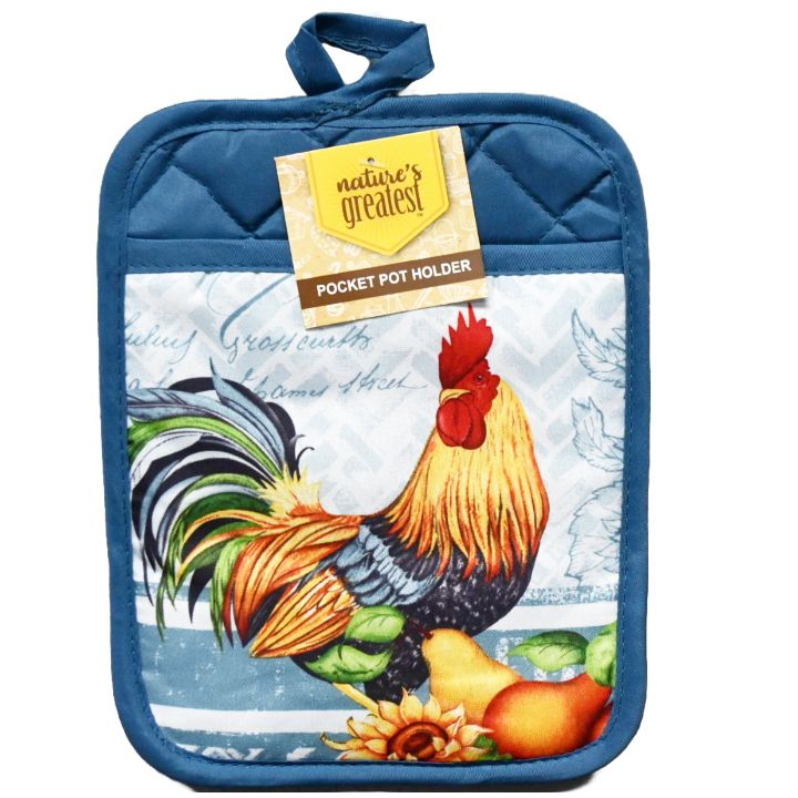 Rooster Printed Pocket Pot Holder C/P 72