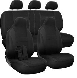 10pc Black Seat Cover Set C/P 10