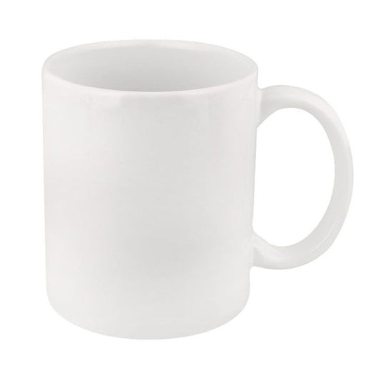 10oz White Ceramic Coffee Mug (No Label or UPC) C/P 36
