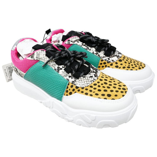 LAYER 8 WOMEN ANIMAL COMBO SNEAKER SHOES C/P 18