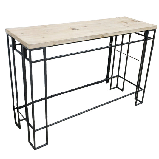 Console Table with Wire Scroll Frame 32"Hx47.3"Lx15.8"W RTA C/P 1