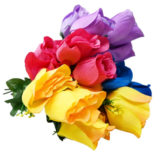 Asst Rose Bud Bush 6 Flowers C/P 288