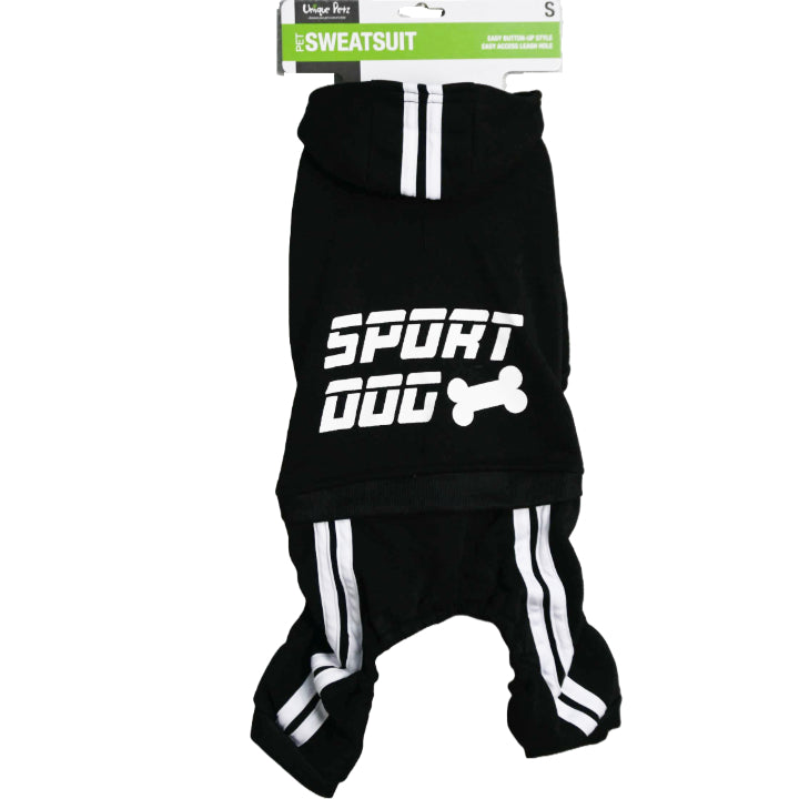 BLACK SPORT DOG SWEATSUIT C/P 24