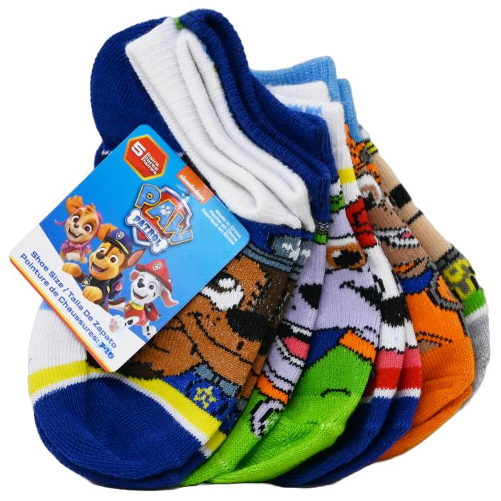 5pk PAW PATROL PAWSOME NS SOCKS SIZE 4-6 C/P 60