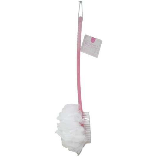 Pnk Wht 2-In-1 Bath Brush C/P 24 Spa Bella