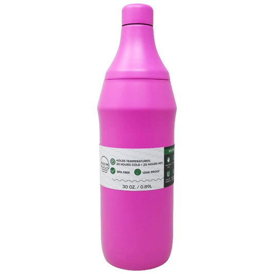 Fuschia 30oz SS DW Bottle w/2 Lids C/P 24 Mayim