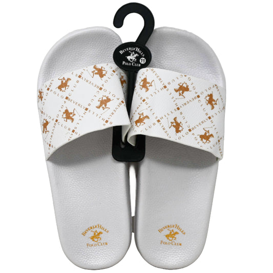 BHPC WHITE PRINTED SANDALS ASST SIZE C/P 18