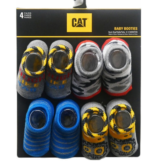 4pk CATERPILLAR TOUGH BOOTIES SOCKS C/P 36