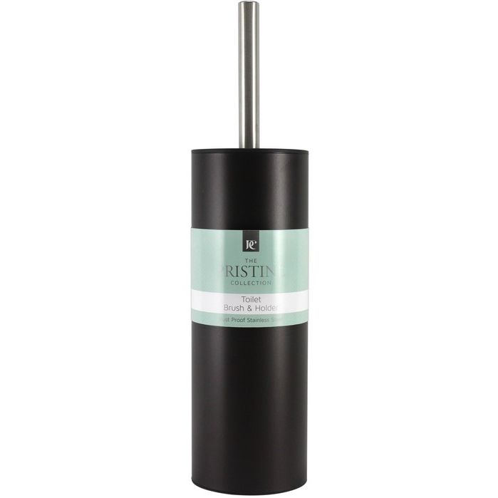 TALL BRONZE SEAMLESS SS BARREL TOILET BRUSH W/HOLDER C/P 12